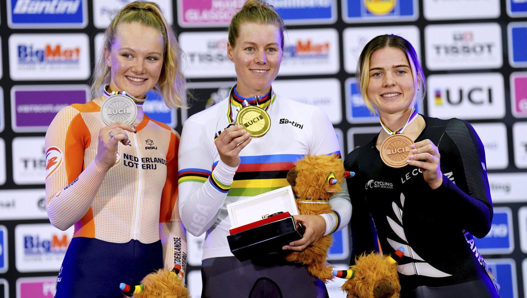 Jennifer Valente gives US second gold medal in as many days at cycling world championships